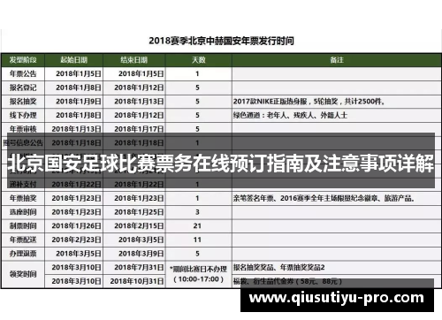 北京国安足球比赛票务在线预订指南及注意事项详解